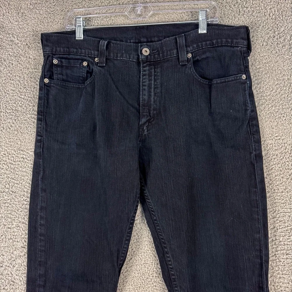 Levis 511 Jeans Mens 36 Black‎ Slim Fit Stretch Charcoal Denim Zip Fly 36x35